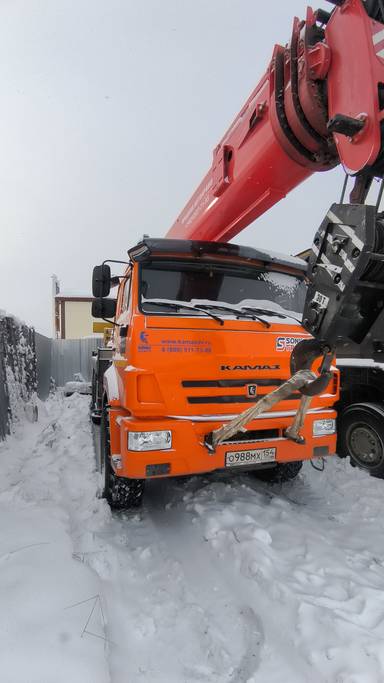 PALFINGER SANY КС5573А-243 на шасси КАМАЗ 43118 (6х6) г/п25 стрела 32м