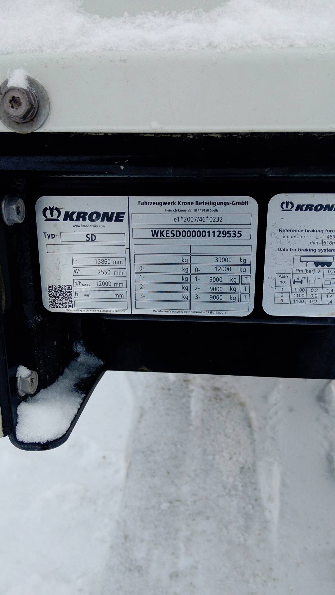 KRONE Шторный SD, 2023 года