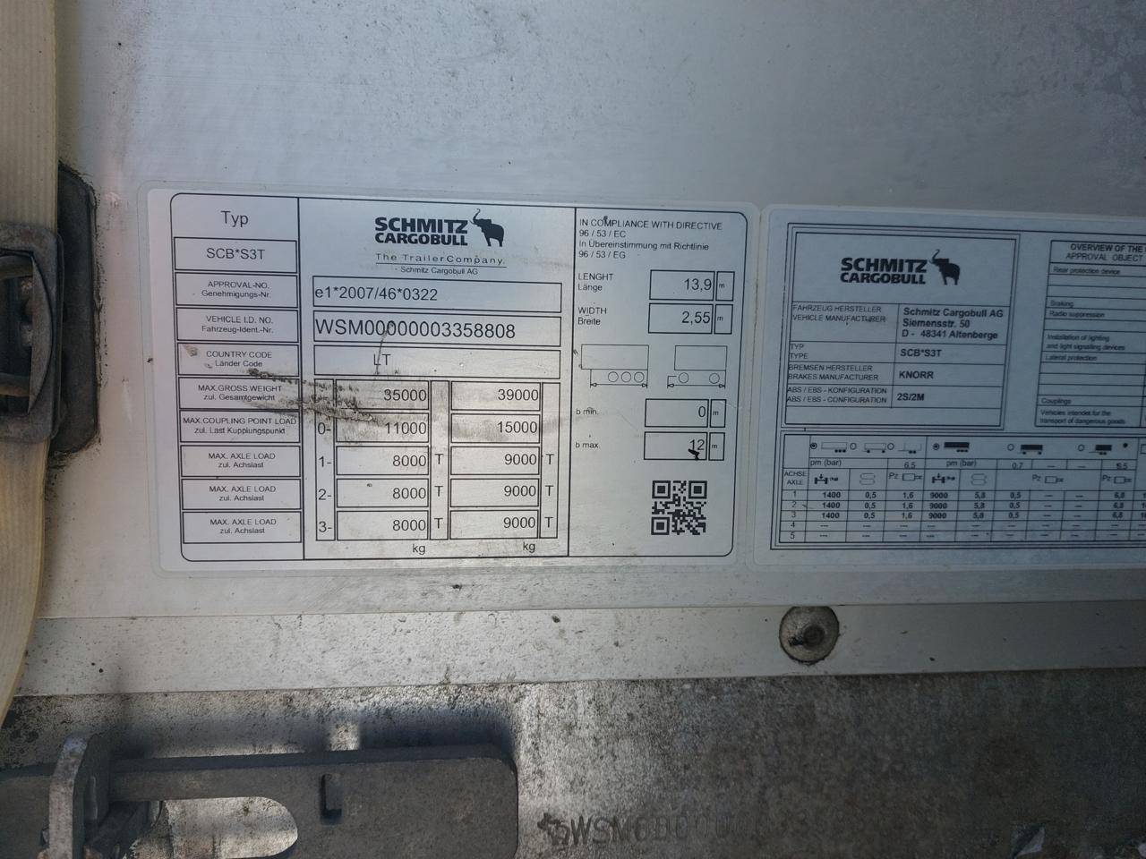 SCHMITZ Шторный SCB 24/L*S3T Лот 000007612