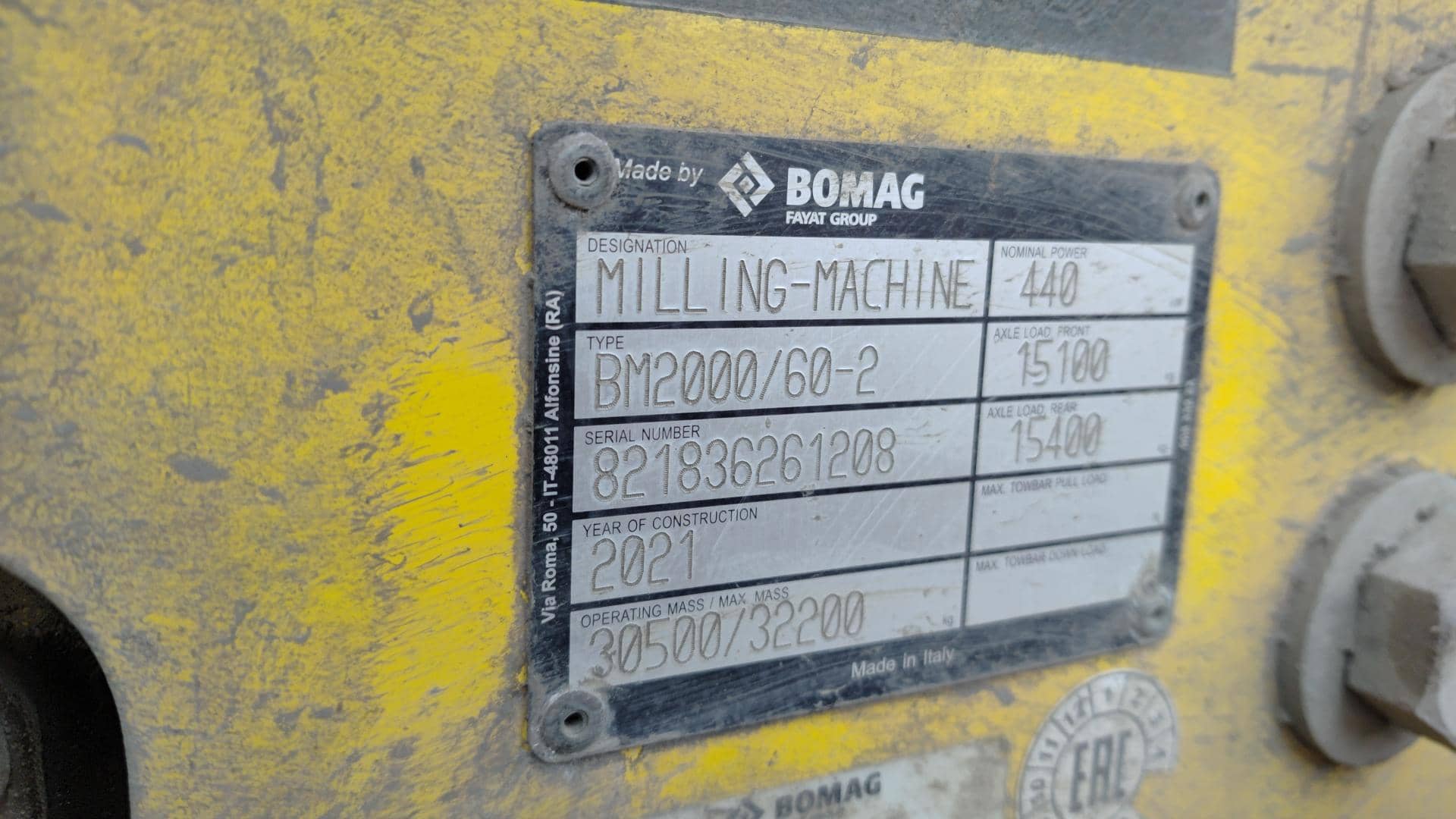 BOMAG BМ2000/60-2, 2021 года в лизинг