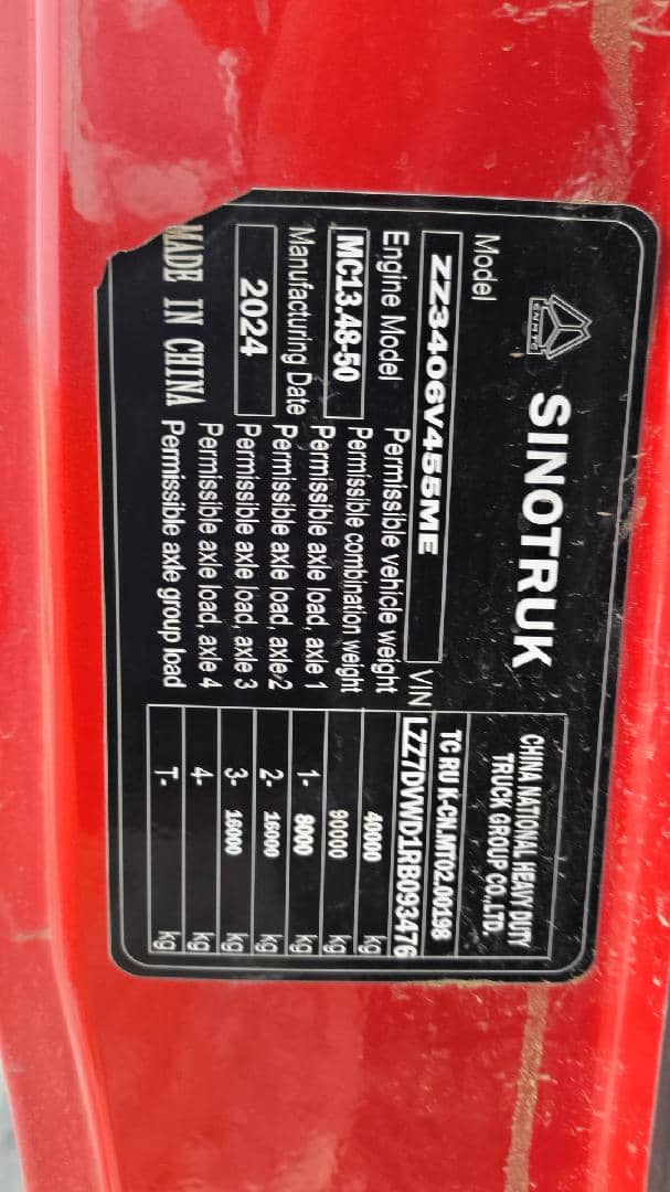 Sitrak ZZ3406V455ME,  99 726 км, 2024 года в лизинг