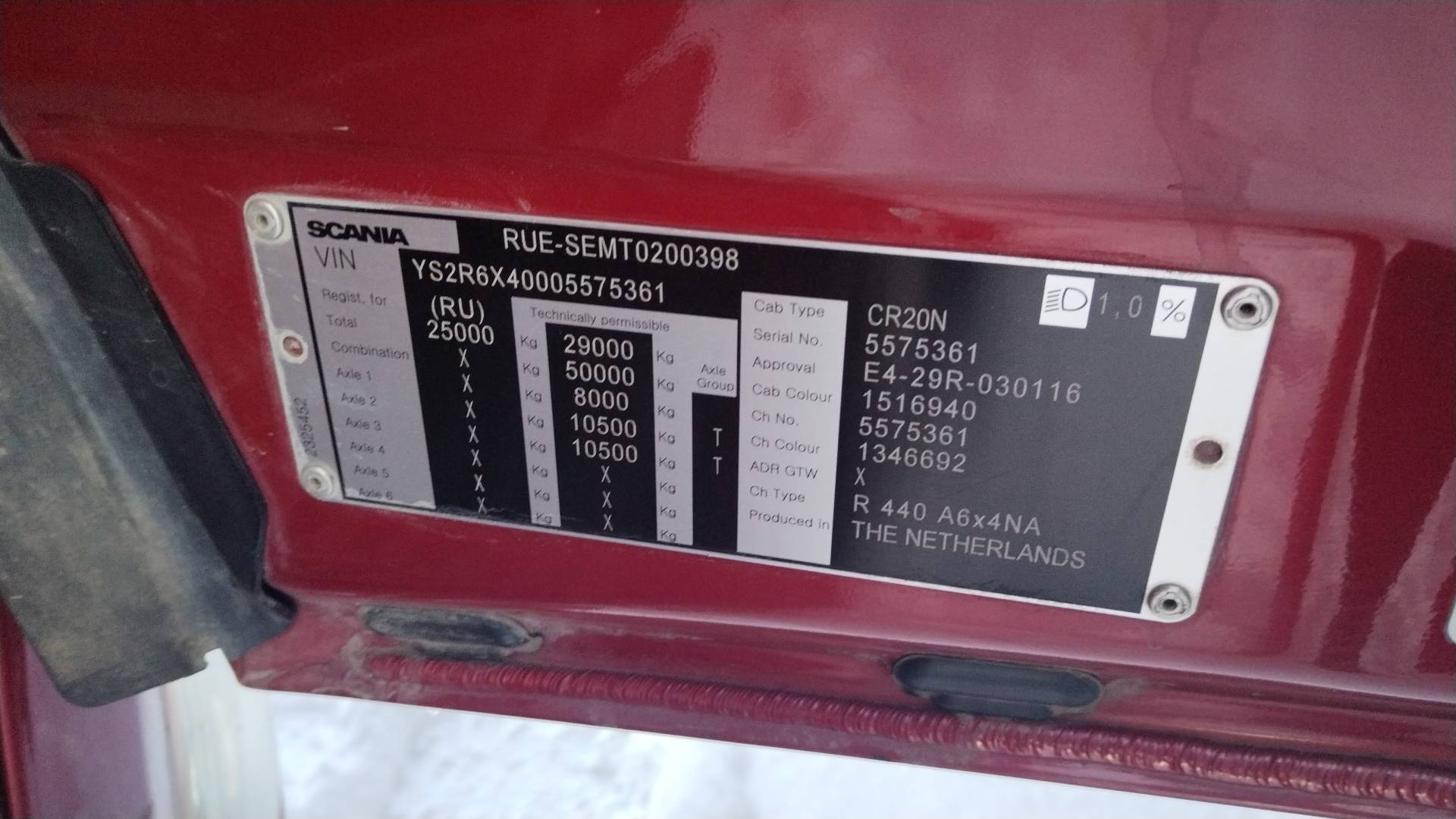 SCANIA R 440 A6x4NA ,  634 838 км, 2019 года в лизинг