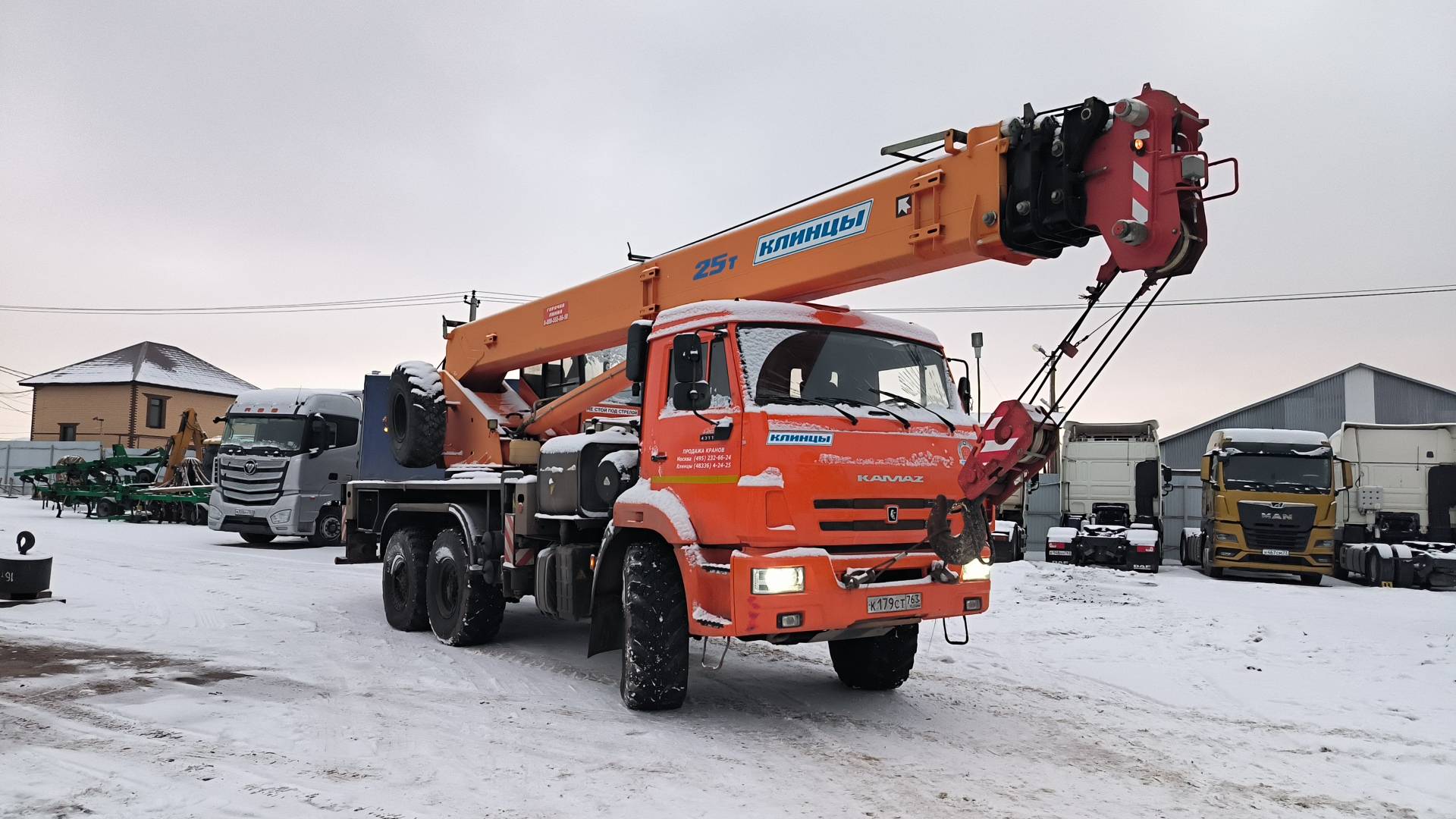 Клинцы КС-55713-5К-3 КамАЗ-43118 (6х6) г/п 25т. стрела 28м.,  36 063 км, 2022 года в лизинг