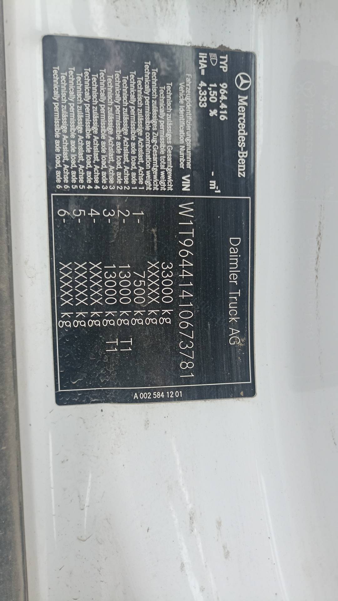 Mercedes-Benz Arocs 3348 S 6x4 (ClassicSpace),  287 278 км, 2023 года в лизинг