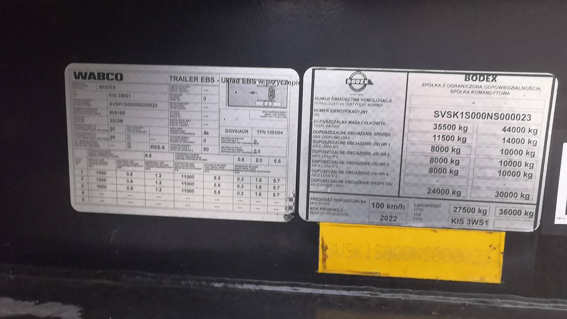 BODEX Самосвальный KIS 3WS1 33-35 м³, 2022 года в лизинг