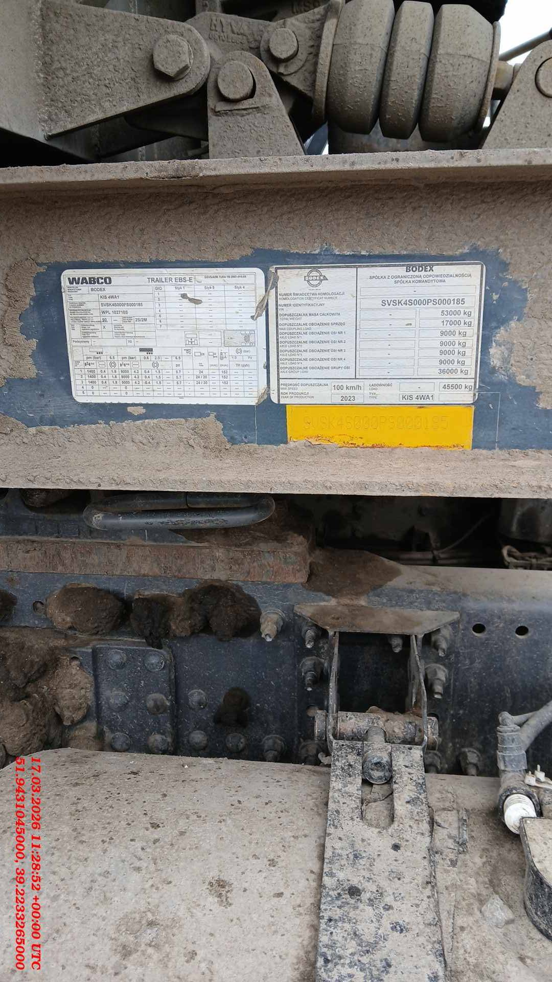 BODEX Самосвальный KIS 4WA1 40 м³, 2023 года в лизинг