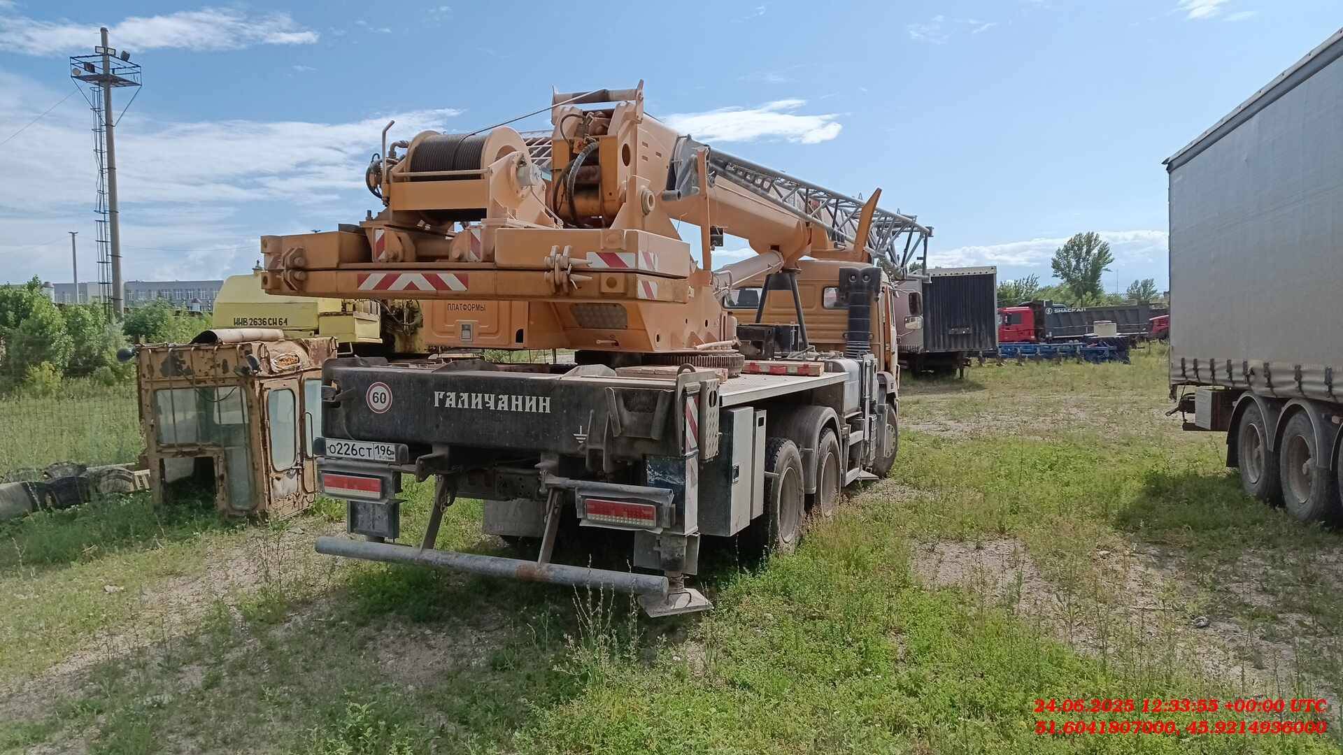 ГАЛИЧАНИН КС-55713-1В-4 KAMAZ-65115 (6х4) (Е5) г/п 25т. стрела 31м. (ОВОИД),  4 737 км, 2023 года в лизинг