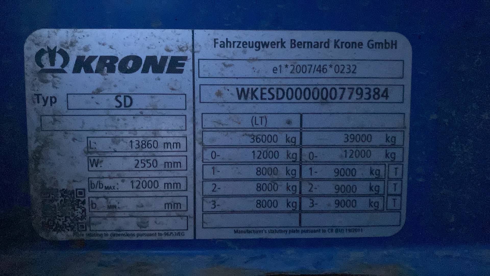 KRONE Шторно-бортовой SD, 2017 года в лизинг