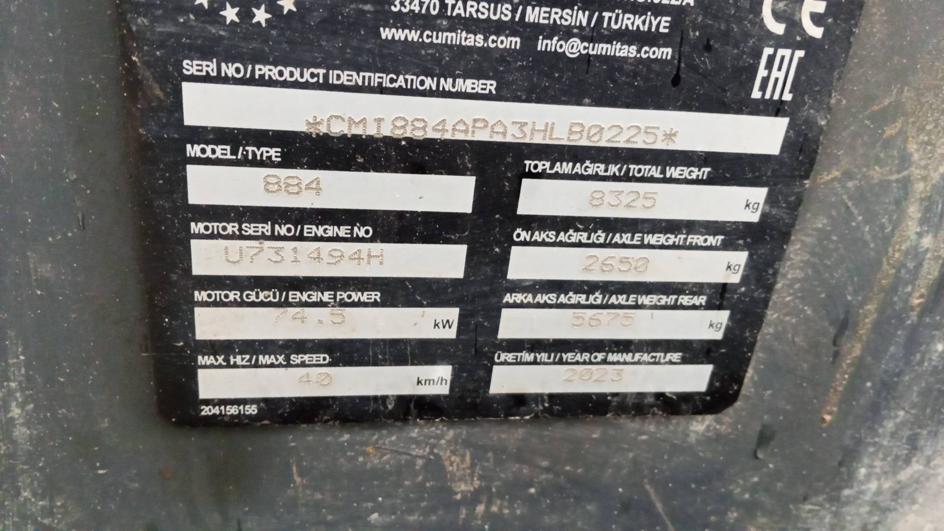 Cukurova 885, 2022 года в лизинг