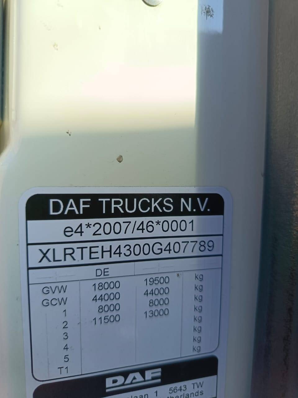 DAF XF106.480 FT 4x2 (Space Cab) Лот 000007081