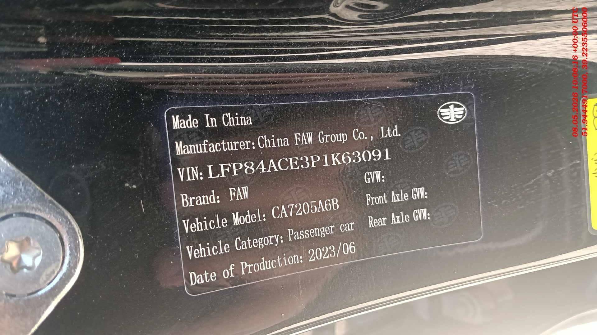 FAW Bestune B70,  23 691 км, 2023 года в лизинг