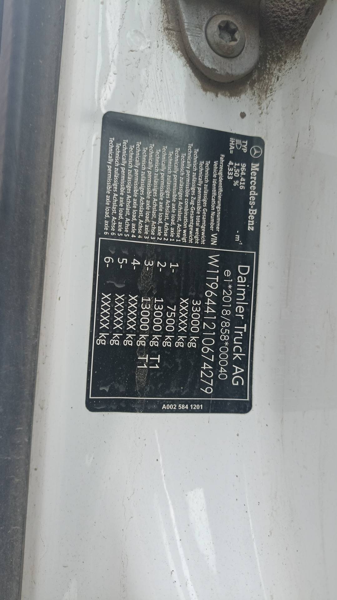 Mercedes-Benz Arocs 3348 S 6x4 (ClassicSpace),  252 182 км, 2023 года в лизинг