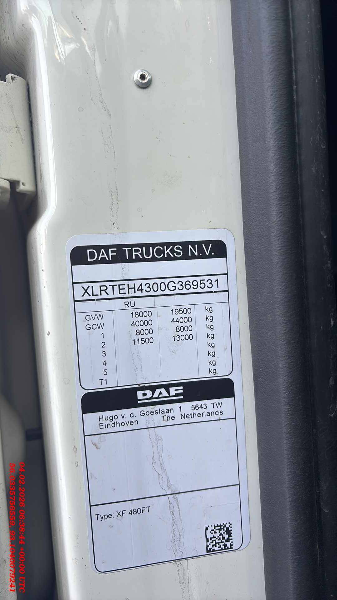 DAF XF 480 FT 4x2 (Space Cab),  650 000 км, 2021 года в лизинг