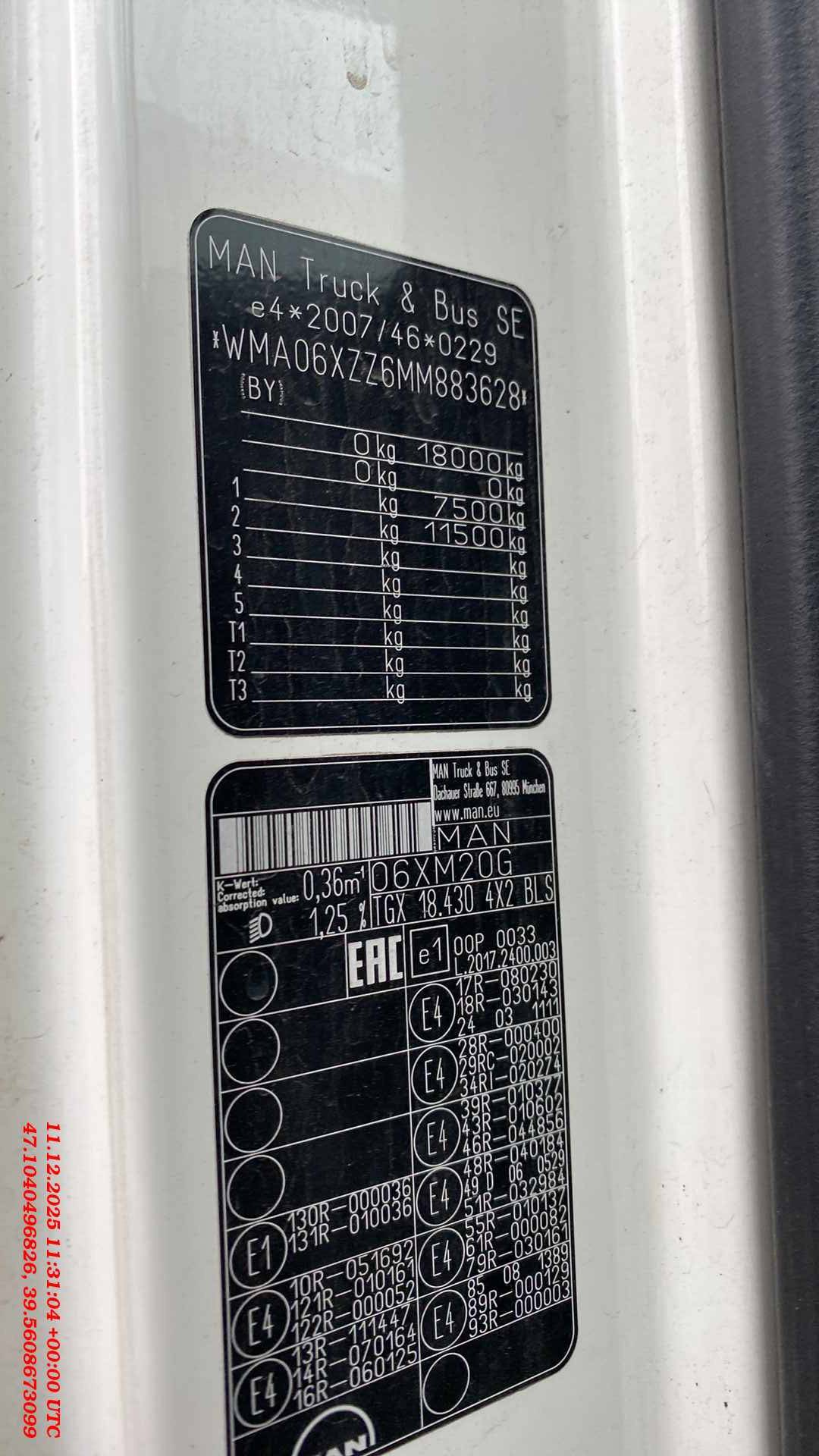 MAN TGX 18.510 4X2 BLS,  565 000 км, 2021 года в лизинг