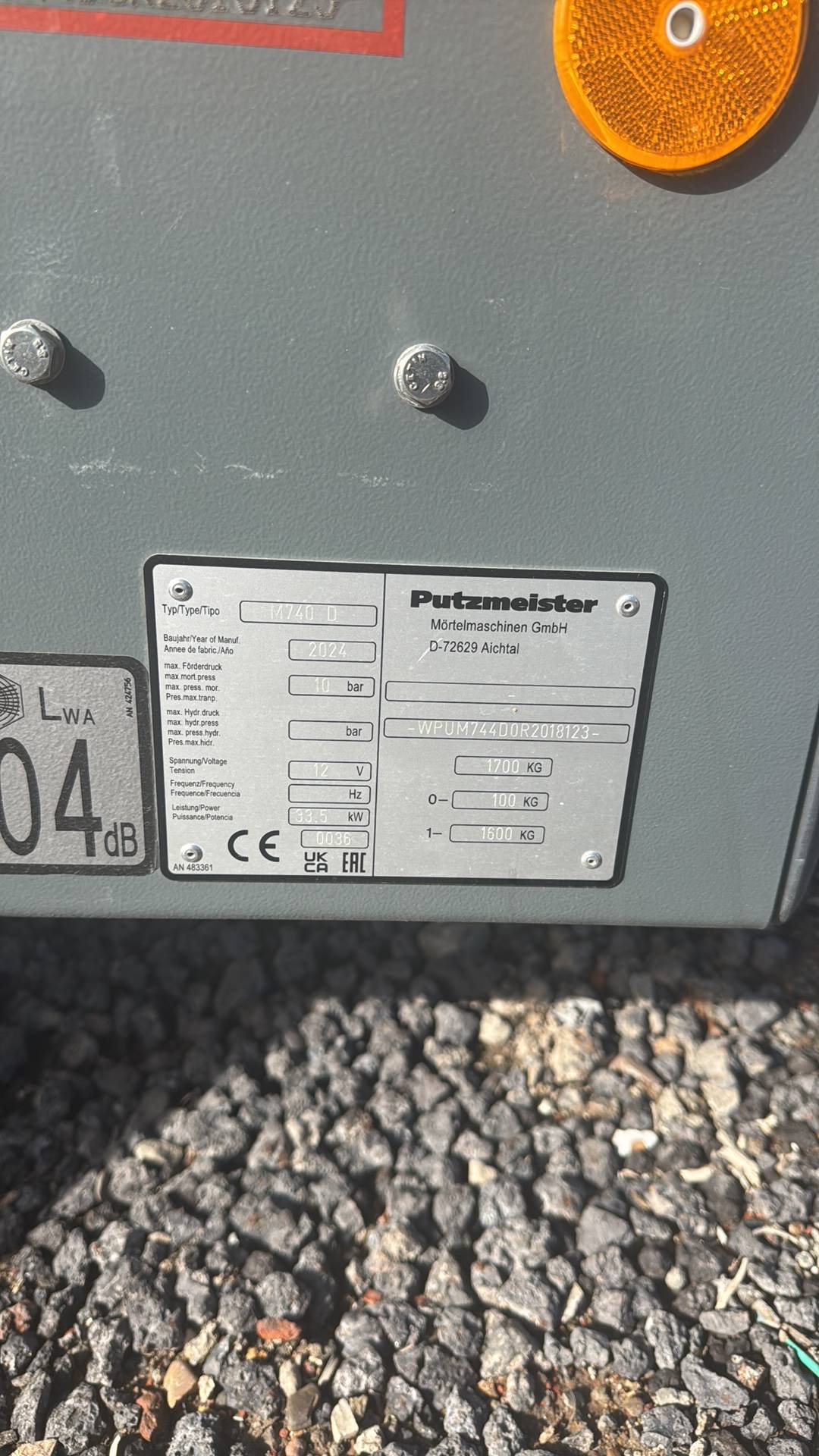 PUTZMEISTER M740 D специальный, пневмонагнетатель, 2024 года в лизинг