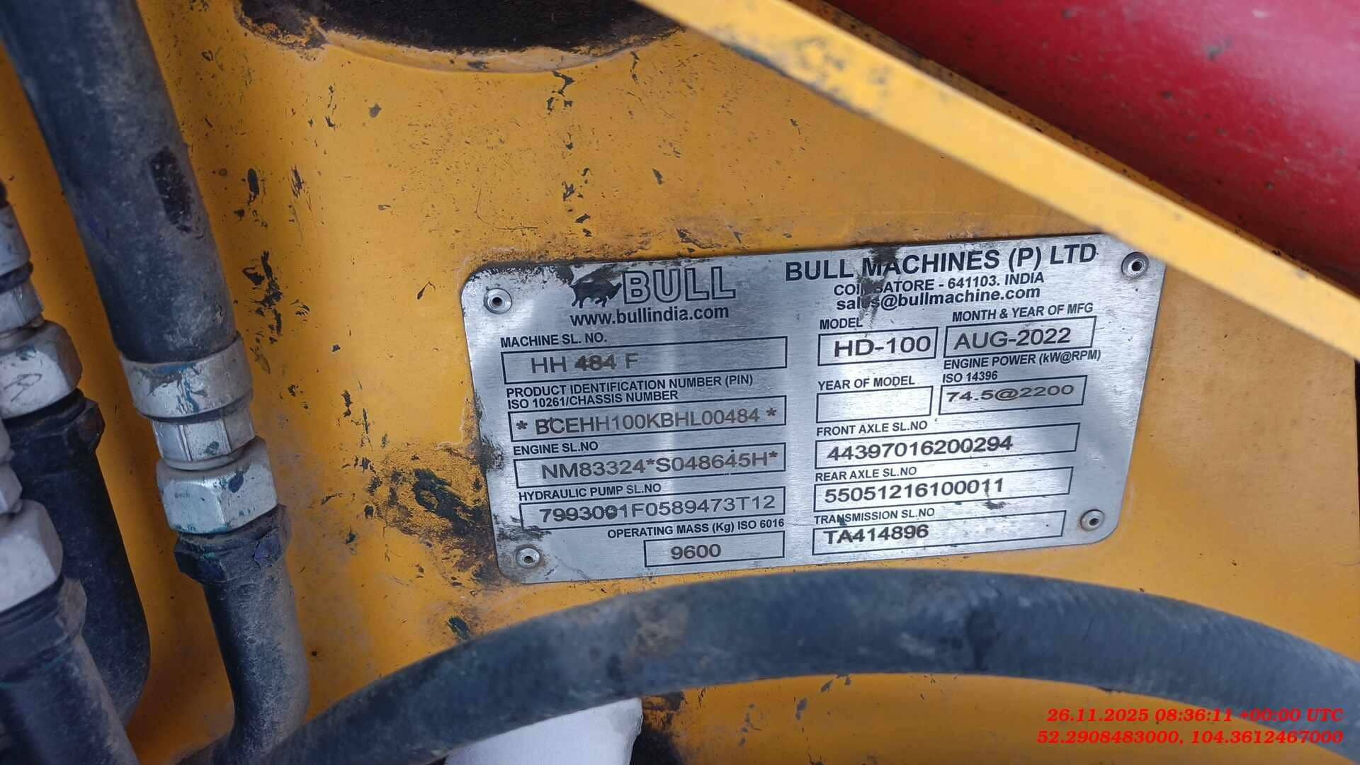BULL HD100, 2022 года в лизинг