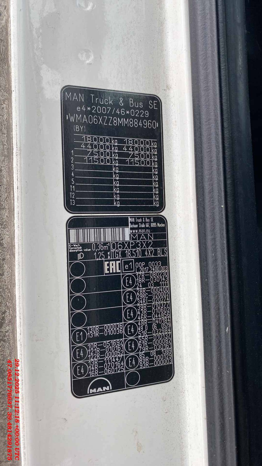 MAN TGX 18.510 4X2 BLS,  747 630 км, 2021 года в лизинг