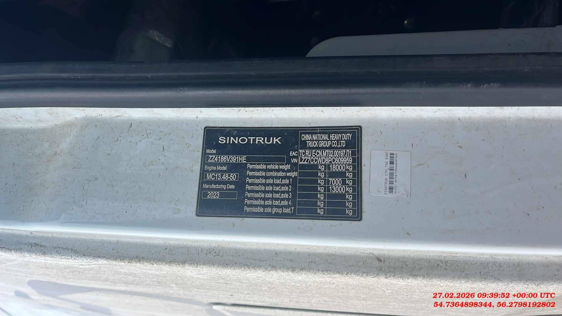 Sitrak ZZ4186V391HE,  454 757 км, 2023 года в лизинг