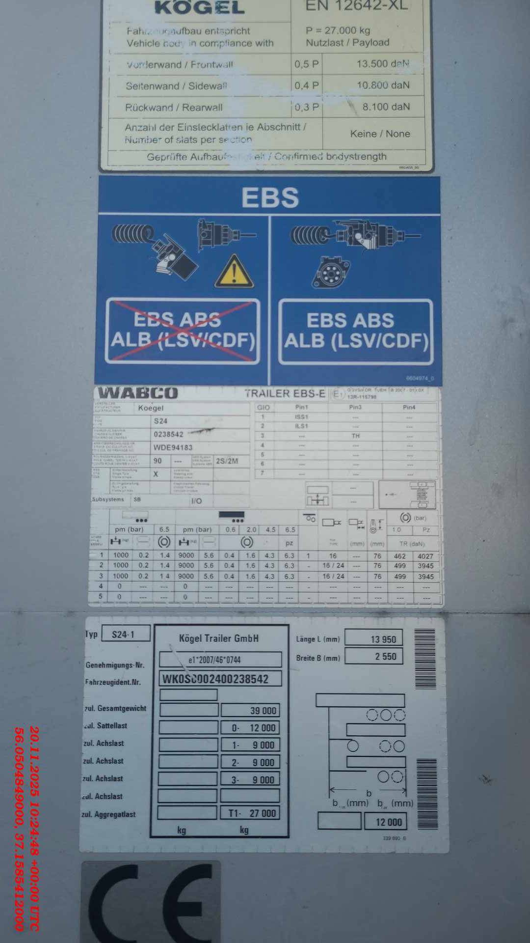 KOGEL Шторный S24-1 (SNCО 24), 2019 года в лизинг