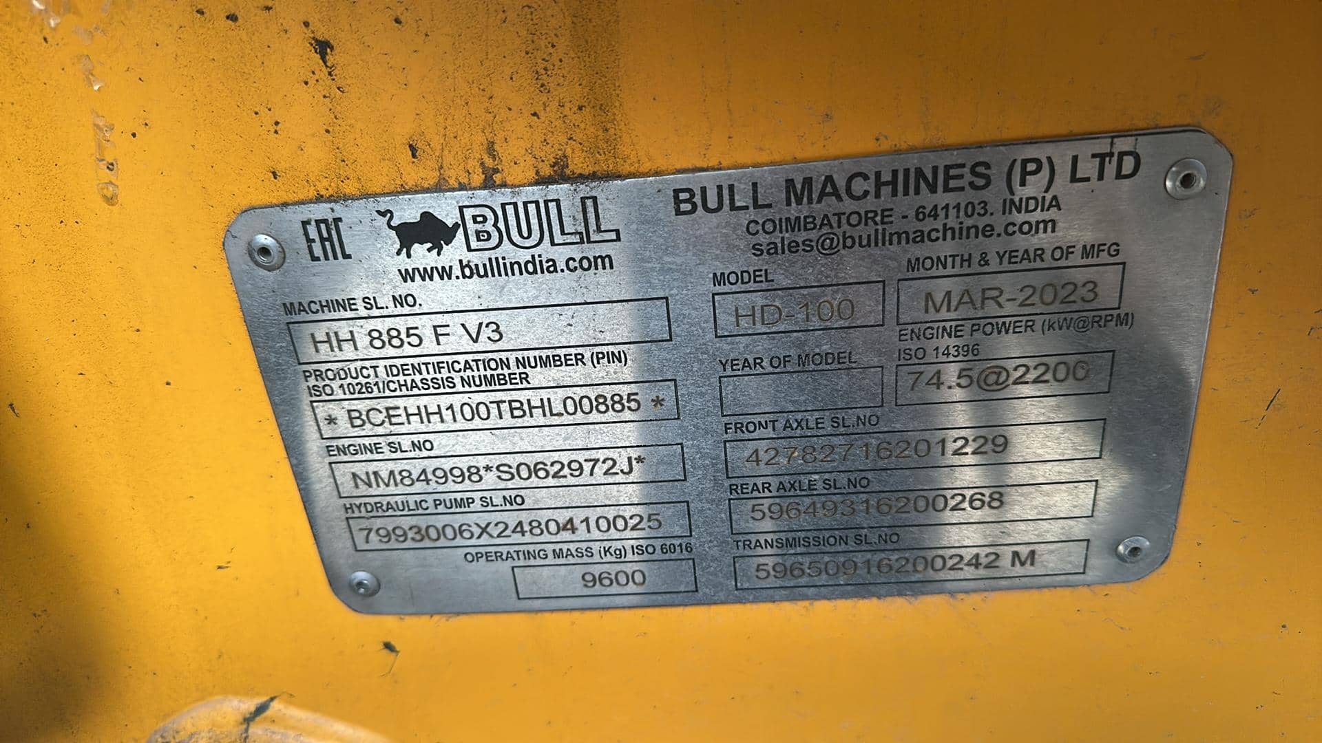 BULL HD100, 2023 года в лизинг