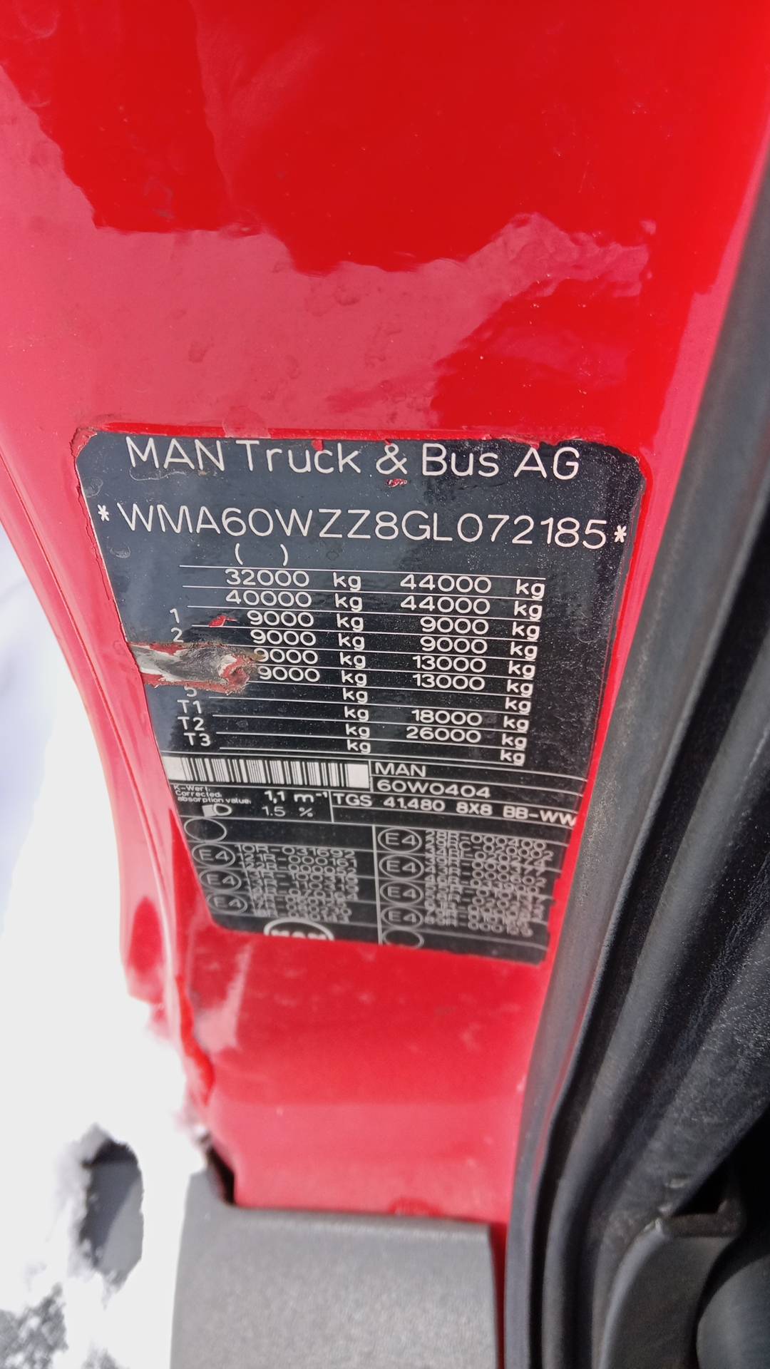 MAN TGS 41.480 8X8 BB-WW (M),  500 000 км, 2015 года в лизинг