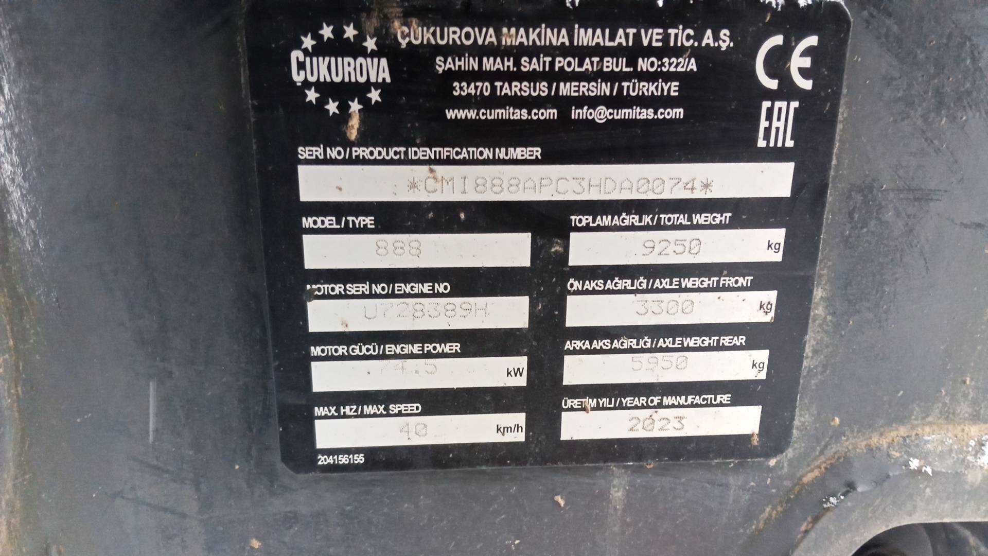 Cukurova 888, 2022 года