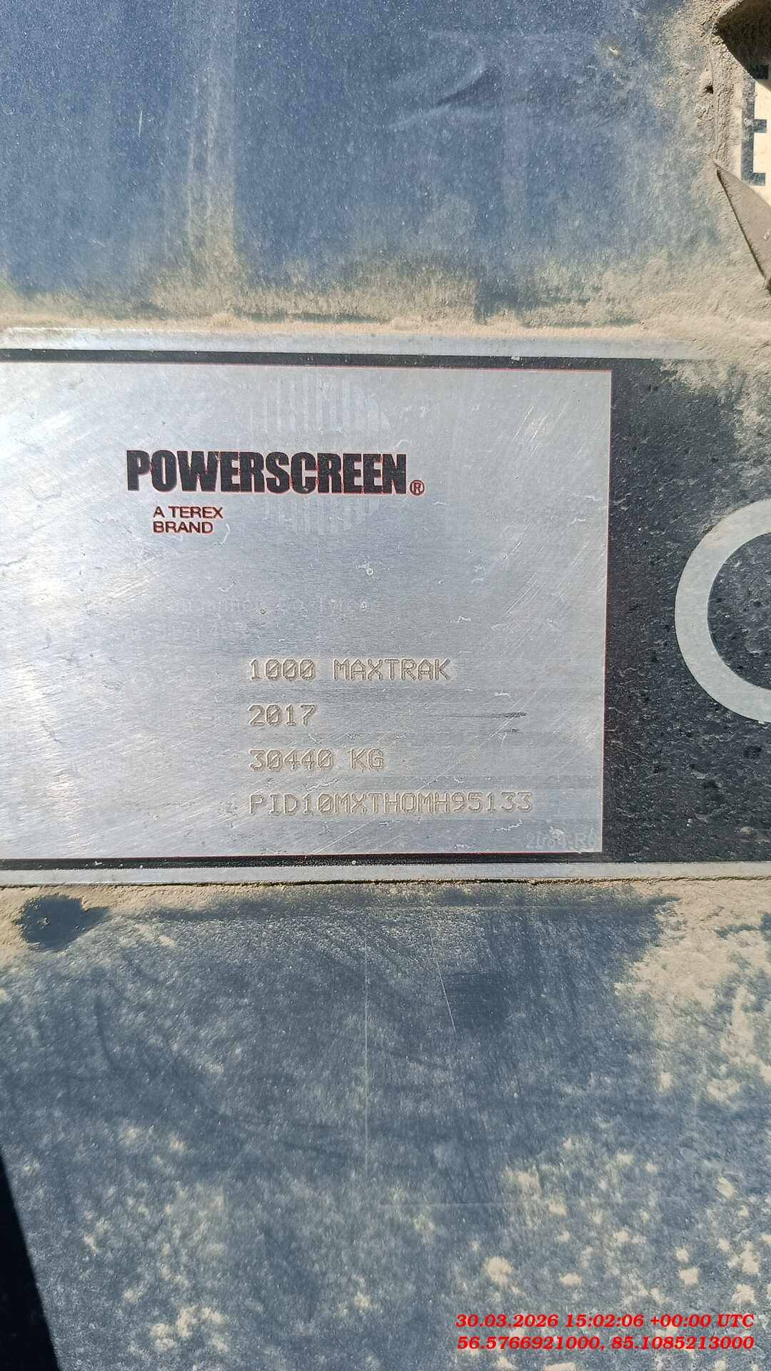 POWERSCREEN 1000 Maxtrak,  1 км, 2017 года