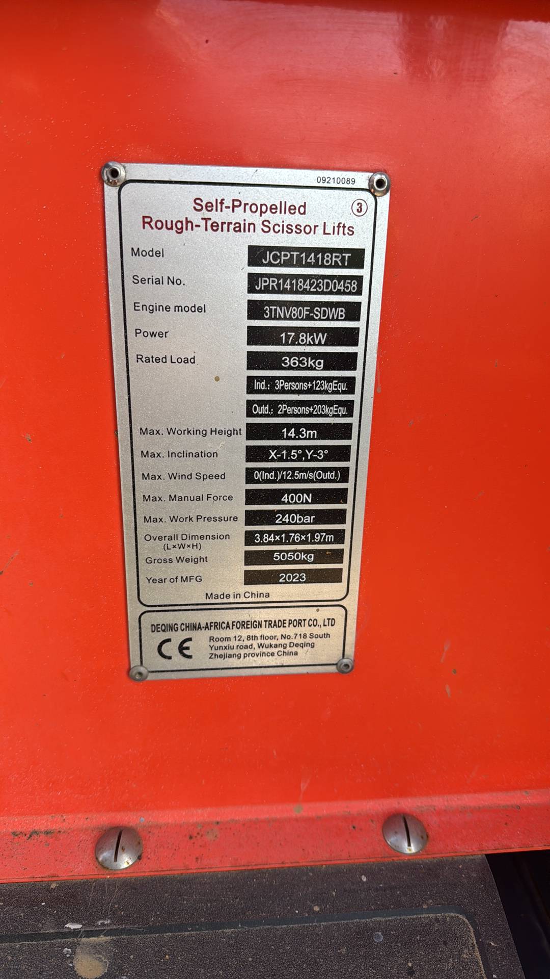 Dingli JCPT1418RT Самоходный ножничный подъемник, 2023 года в лизинг