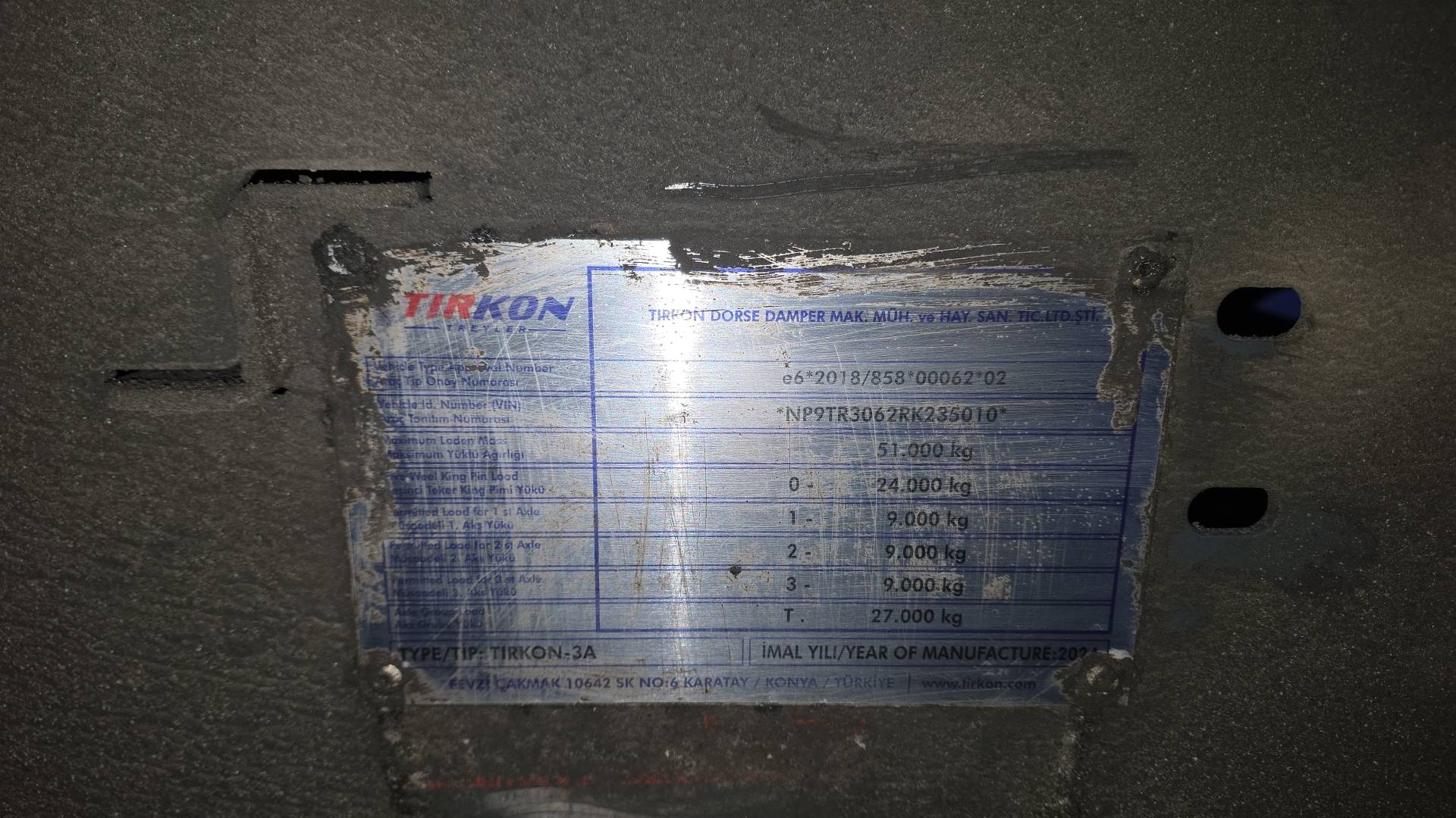 TIRKON TREYLER 3A, 2024 года в лизинг