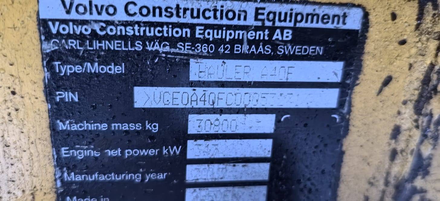 Volvo A40F Лот 000007241