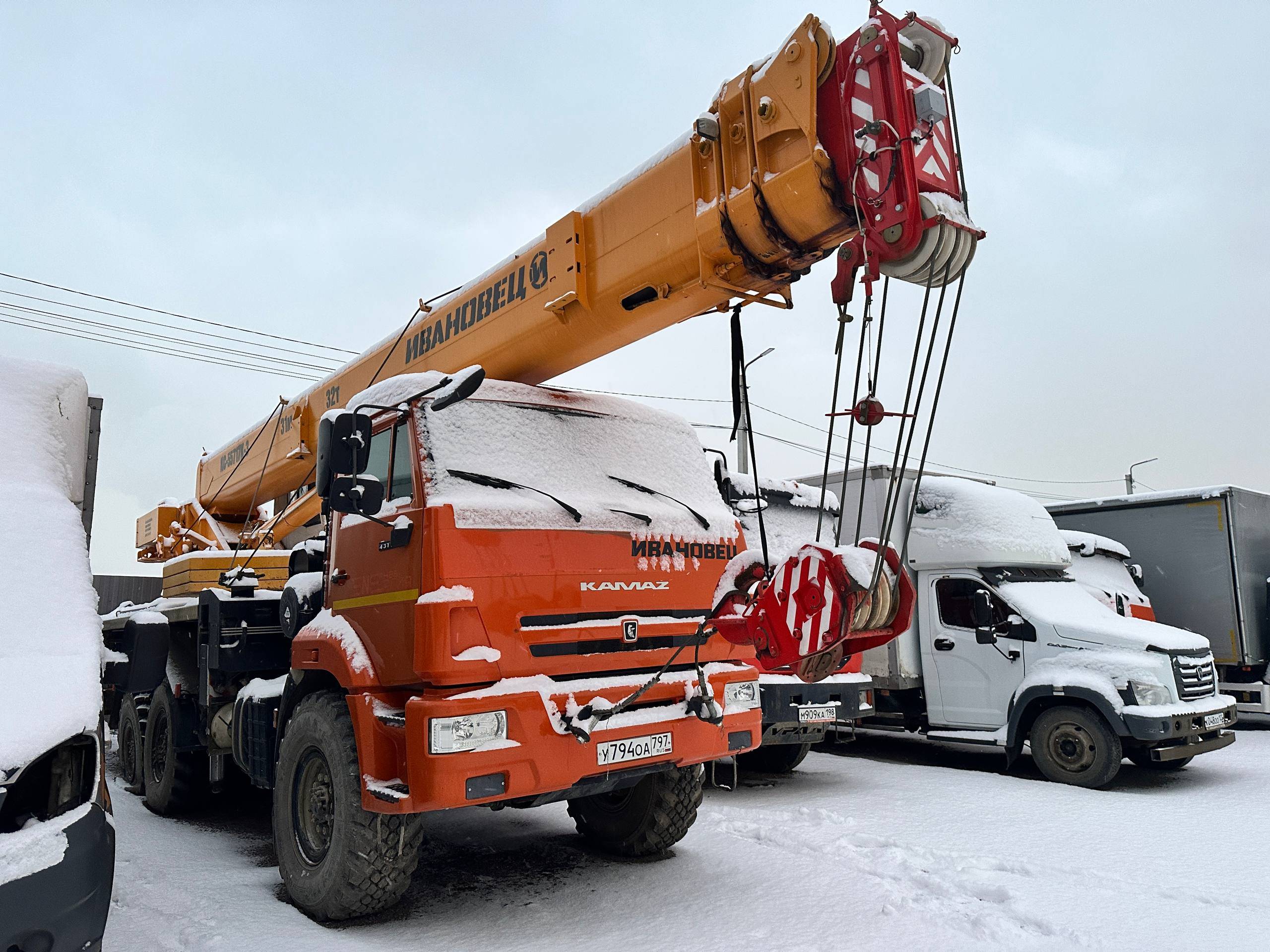 Ивановец КС-55717К-3T КАМАЗ-43118 (6x6) г/п 32т. вылет 29(38)м,  1 400 км, 2023 года в лизинг