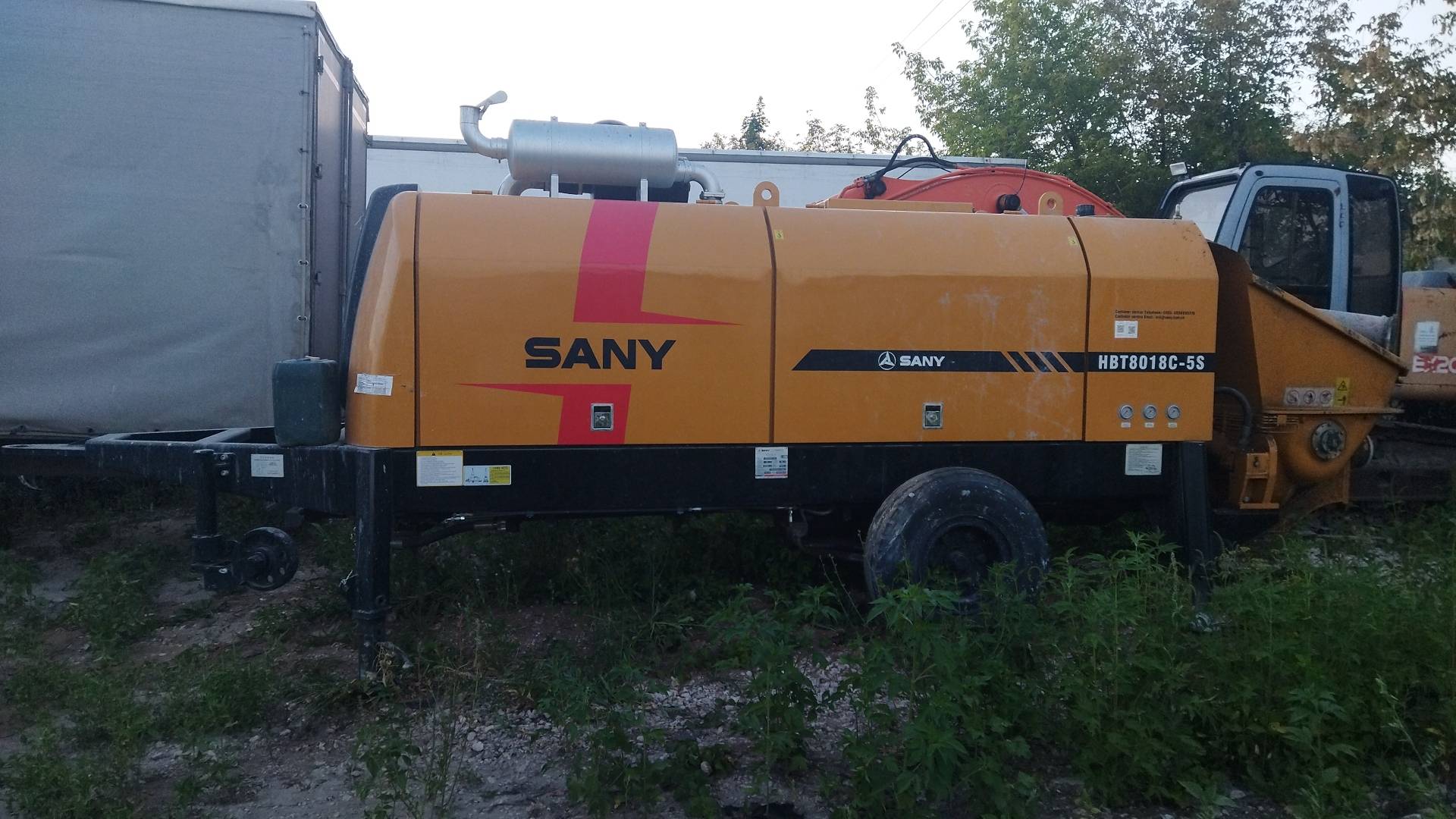 SANY HBT8018C-5S самоходный бетононасос прицепной, 2024 года в лизинг