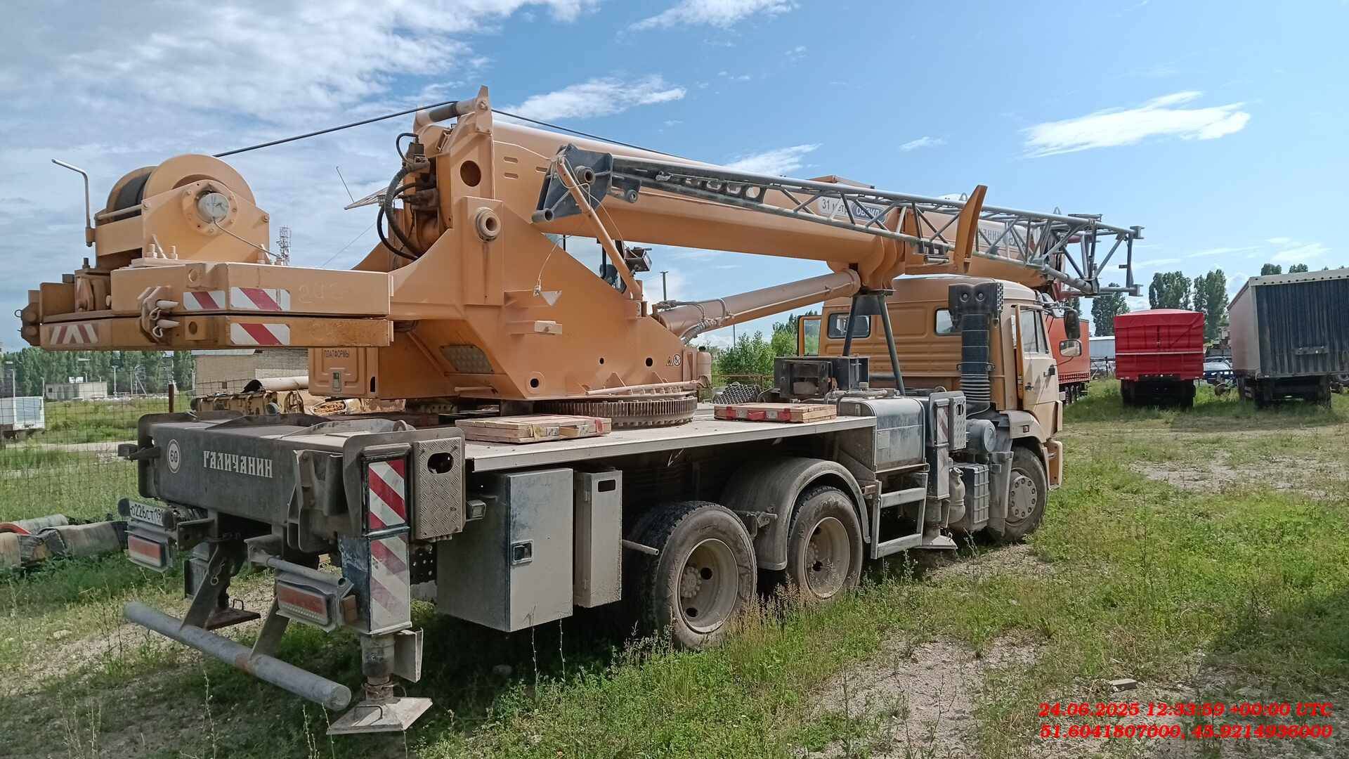ГАЛИЧАНИН КС-55713-1В-4 KAMAZ-65115 (6х4) (Е5) г/п 25т. стрела 31м. (ОВОИД),  4 737 км, 2023 года в лизинг