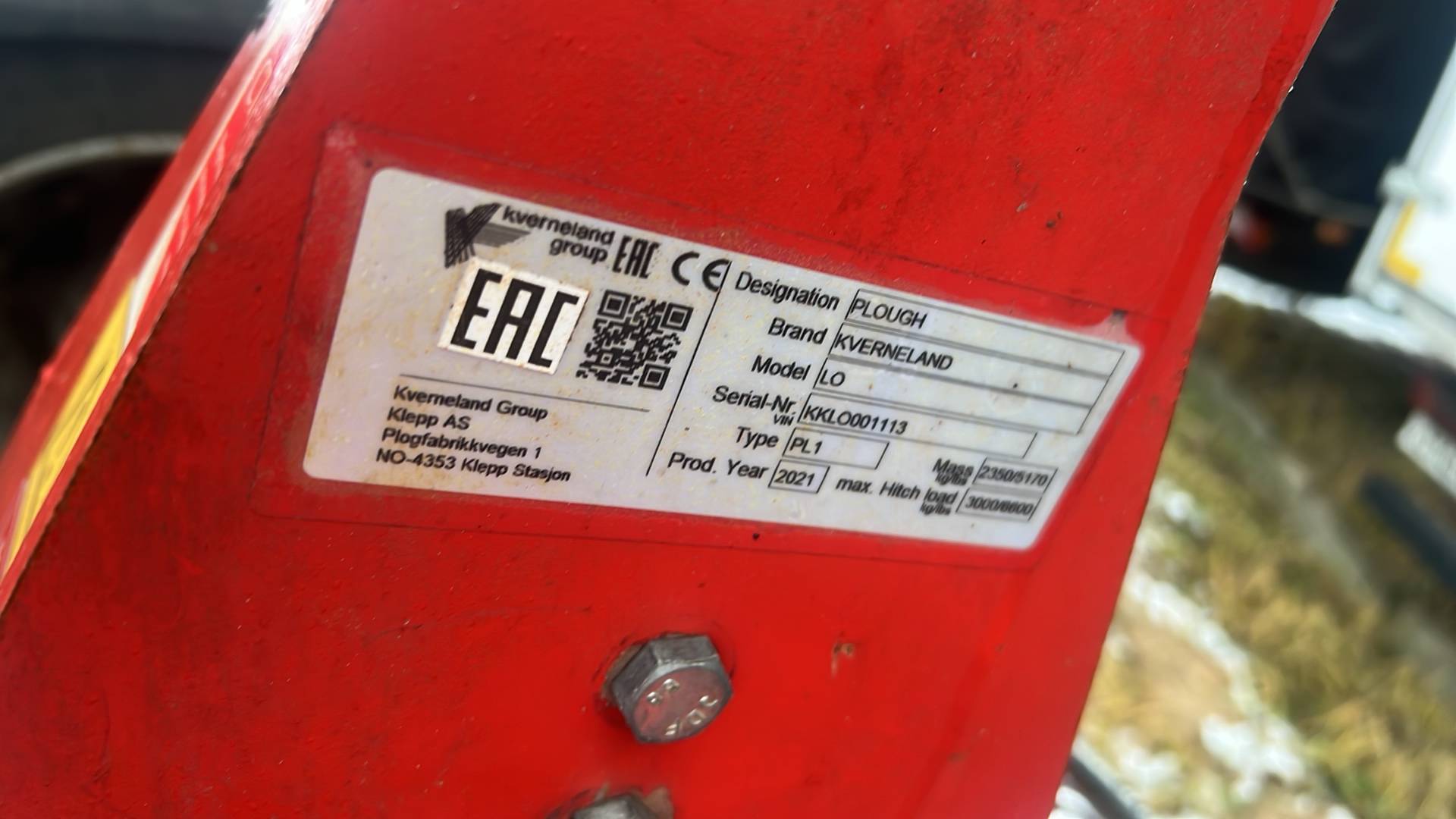 KVERNELAND LO 100 6 навесной оборотный плуг, 2021 года в лизинг