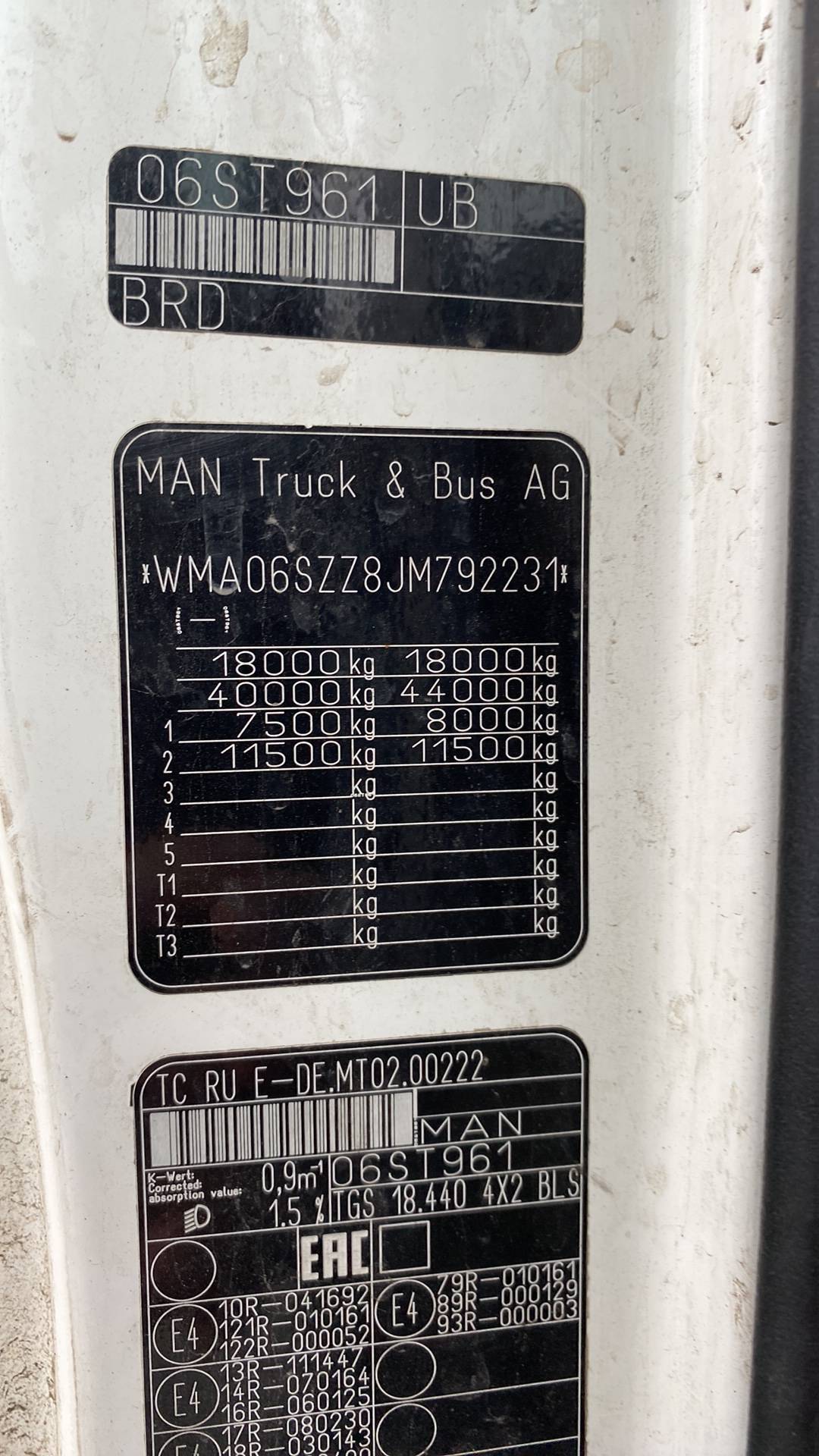 MAN TGS 18.440 4X2 BLS (LX),  765 393 км, 2018 года в лизинг