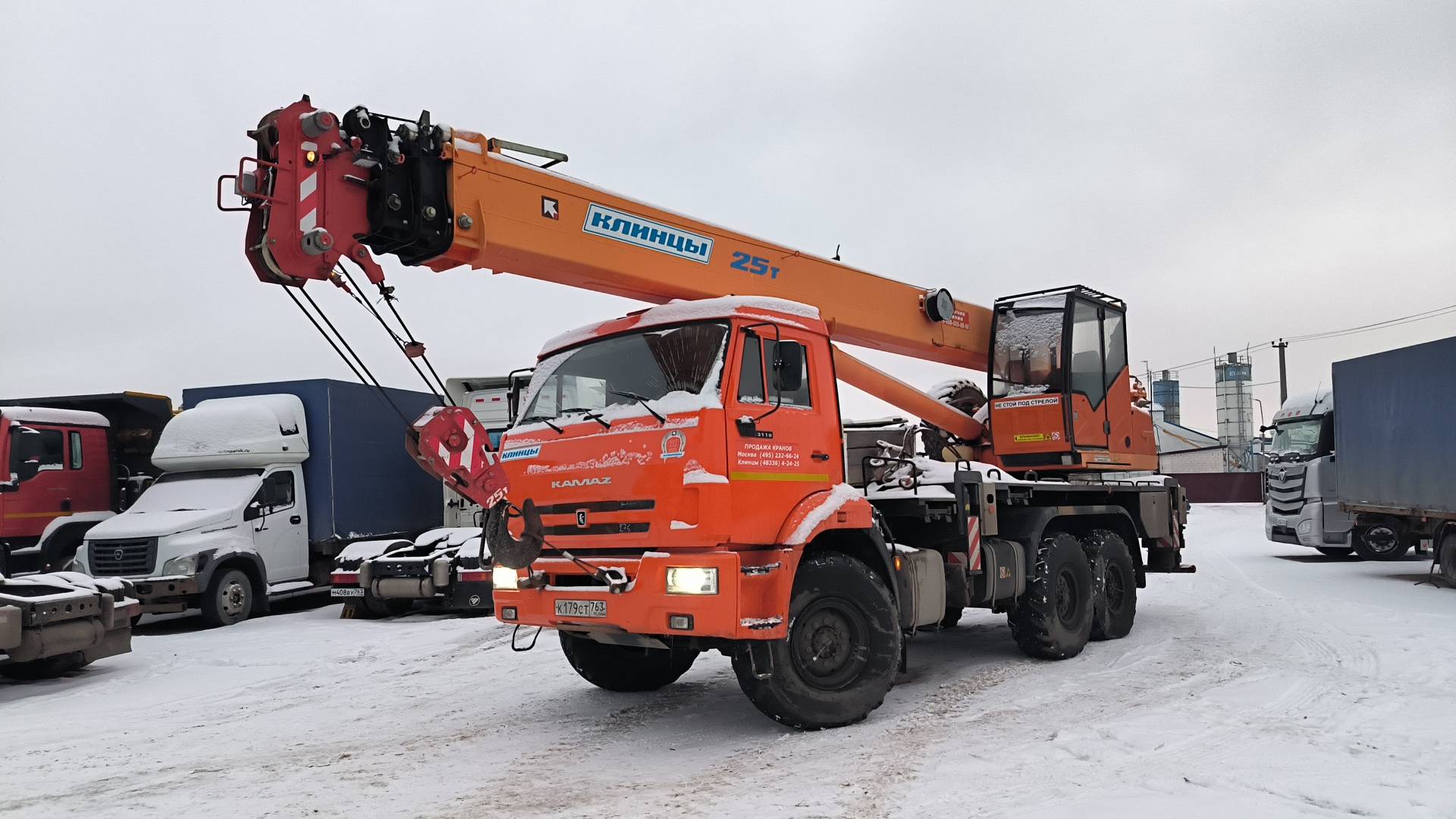 Клинцы КС-55713-5К-3 КамАЗ-43118 (6х6) г/п 25т. стрела 28м.,  36 063 км, 2022 года в лизинг