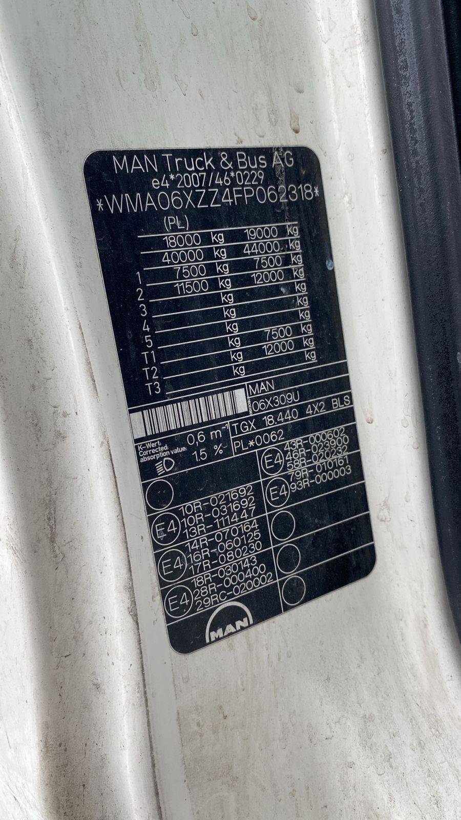 MAN TGX 18.440 4X2 BLS (XL) Лот 000008677
