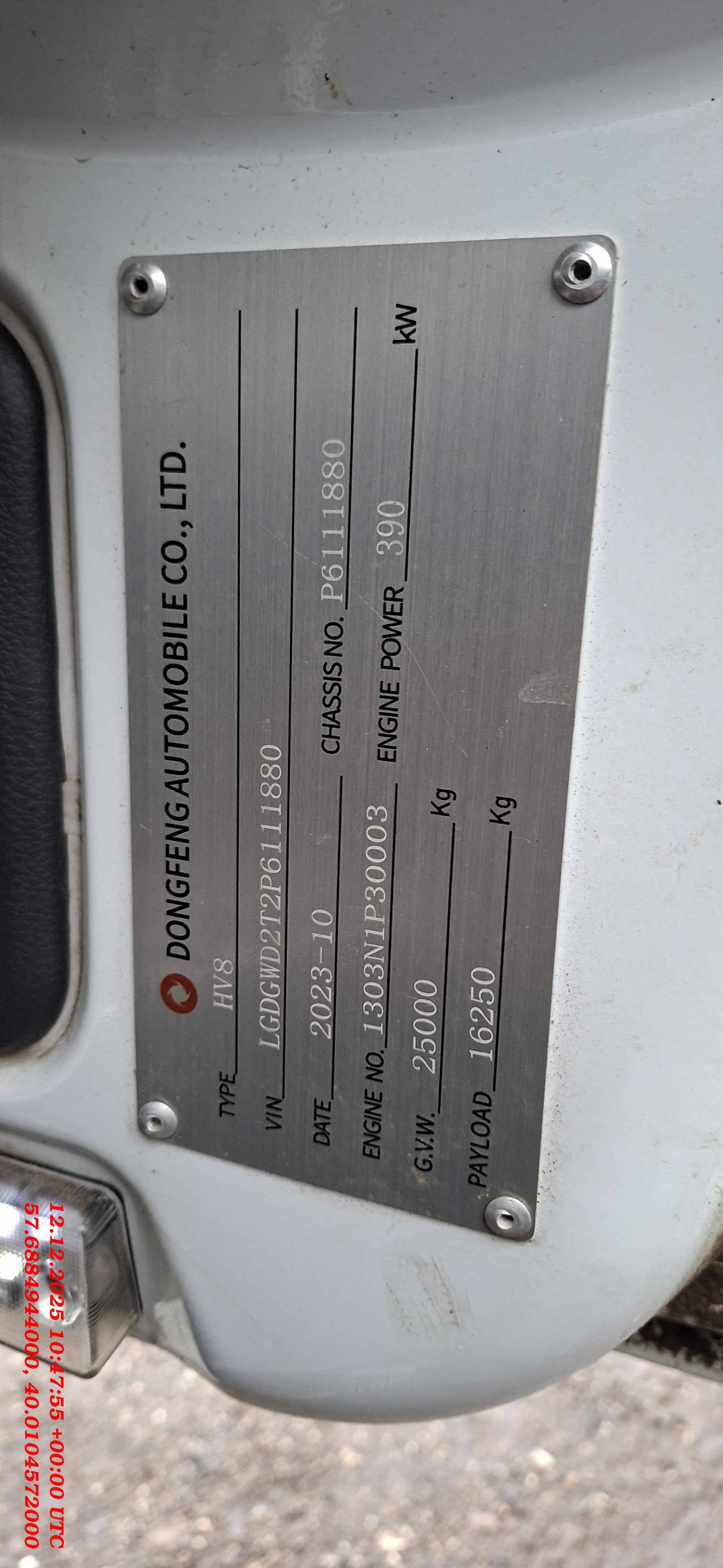 DongFeng VASOL HV8,  92 720 км, 2023 года в лизинг