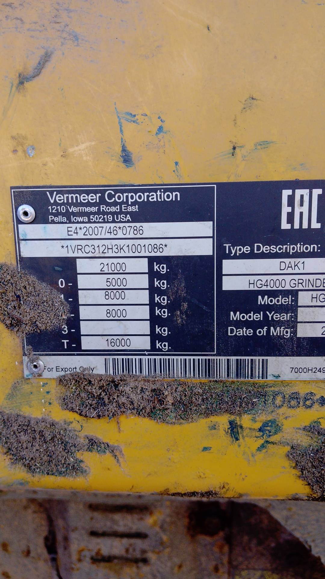 VERMEER HG4000, 2019 года в лизинг