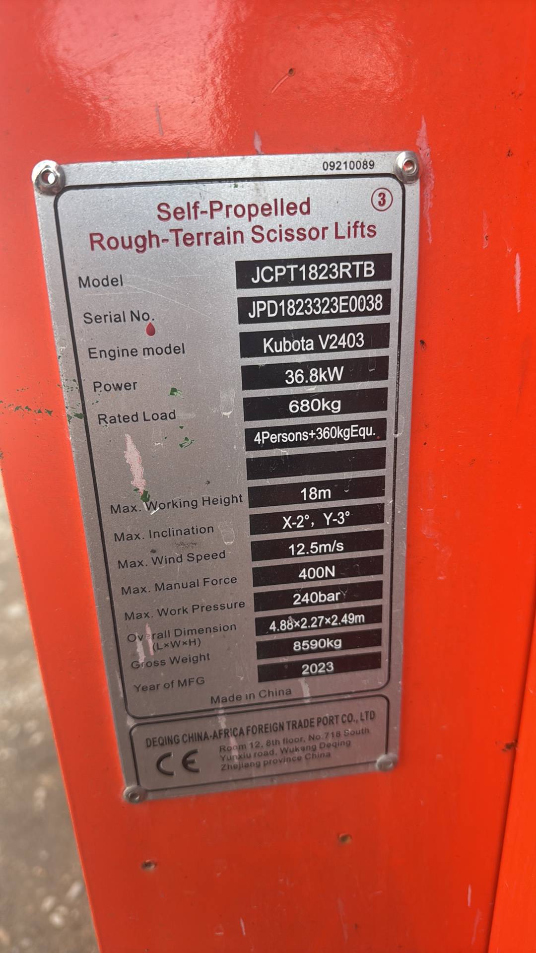 Dingli JCPT1823RTB Самоходный ножничный подъемник, 2023 года в лизинг