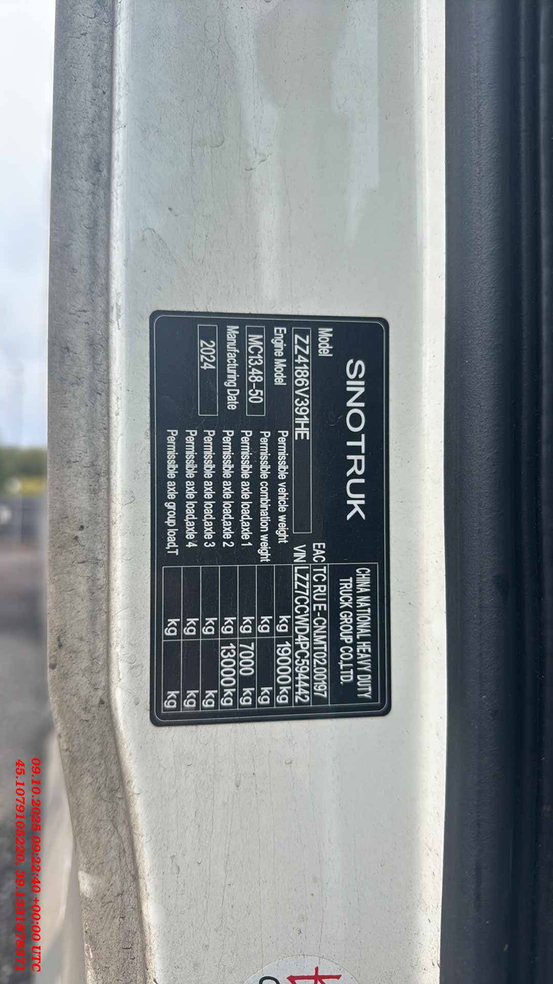 Sitrak ZZ4186V391HE,  174 055 км, 2024 года в лизинг