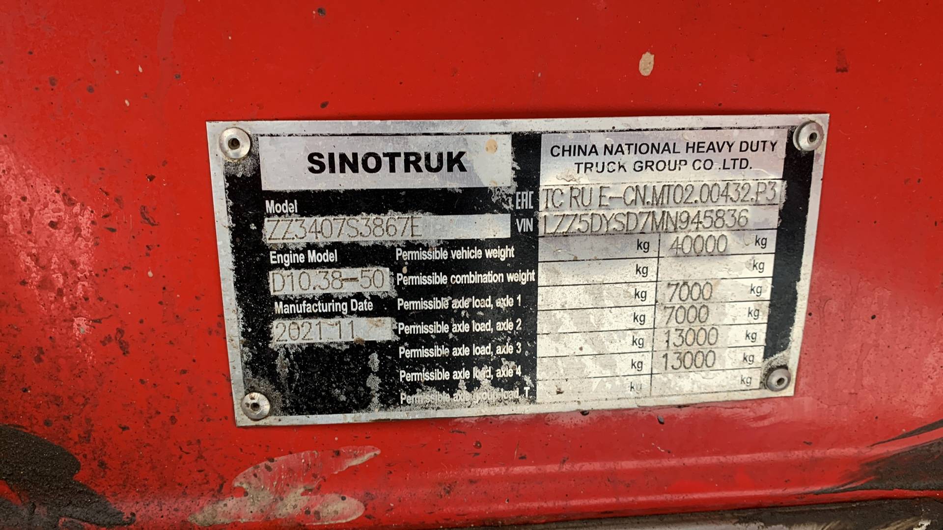 HOWO ZZ3407S3867E 8x4,  361 920 км, 2021 года в лизинг