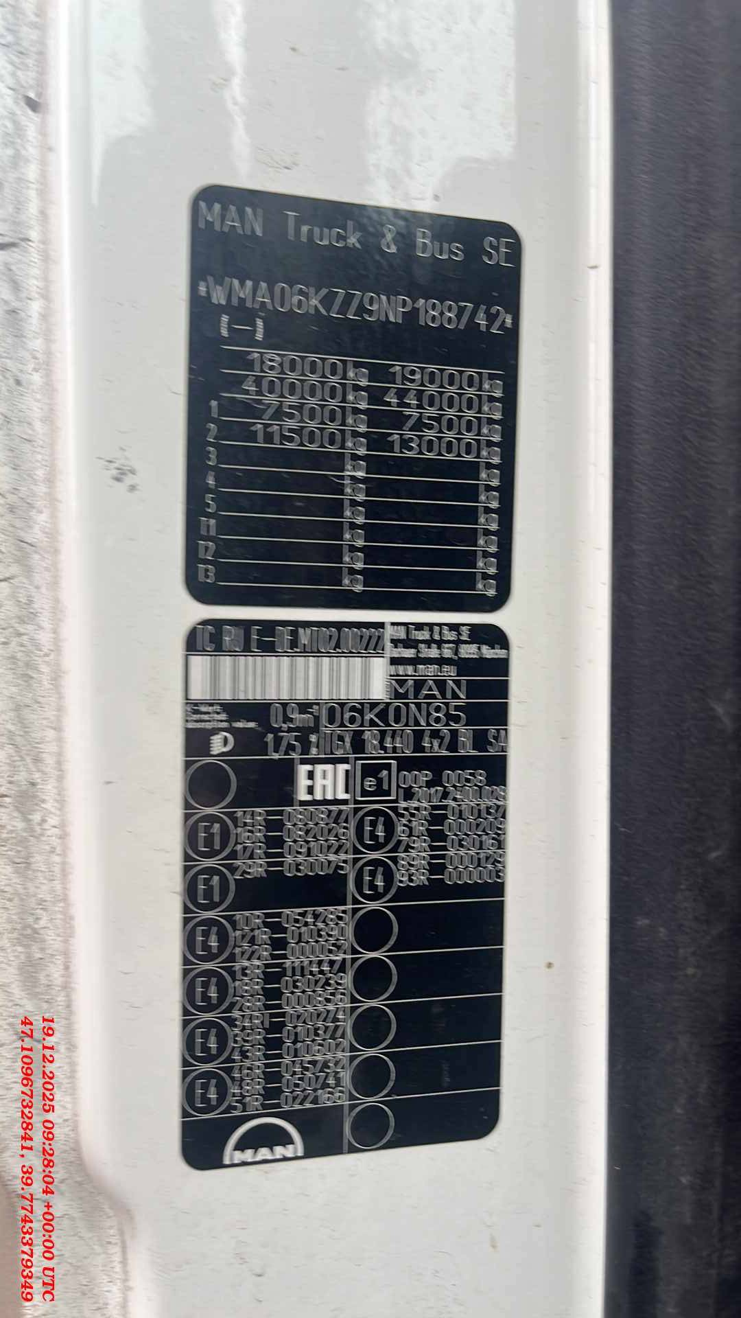 MAN TGX 18.440 4X2 BL SA (GM),  509 782 км, 2022 года в лизинг