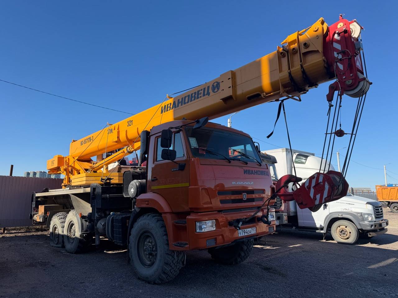 Ивановец КС-55717К-3T КАМАЗ-43118 (6x6) г/п 32т. вылет 29(38)м,  1 400 км, 2023 года в лизинг