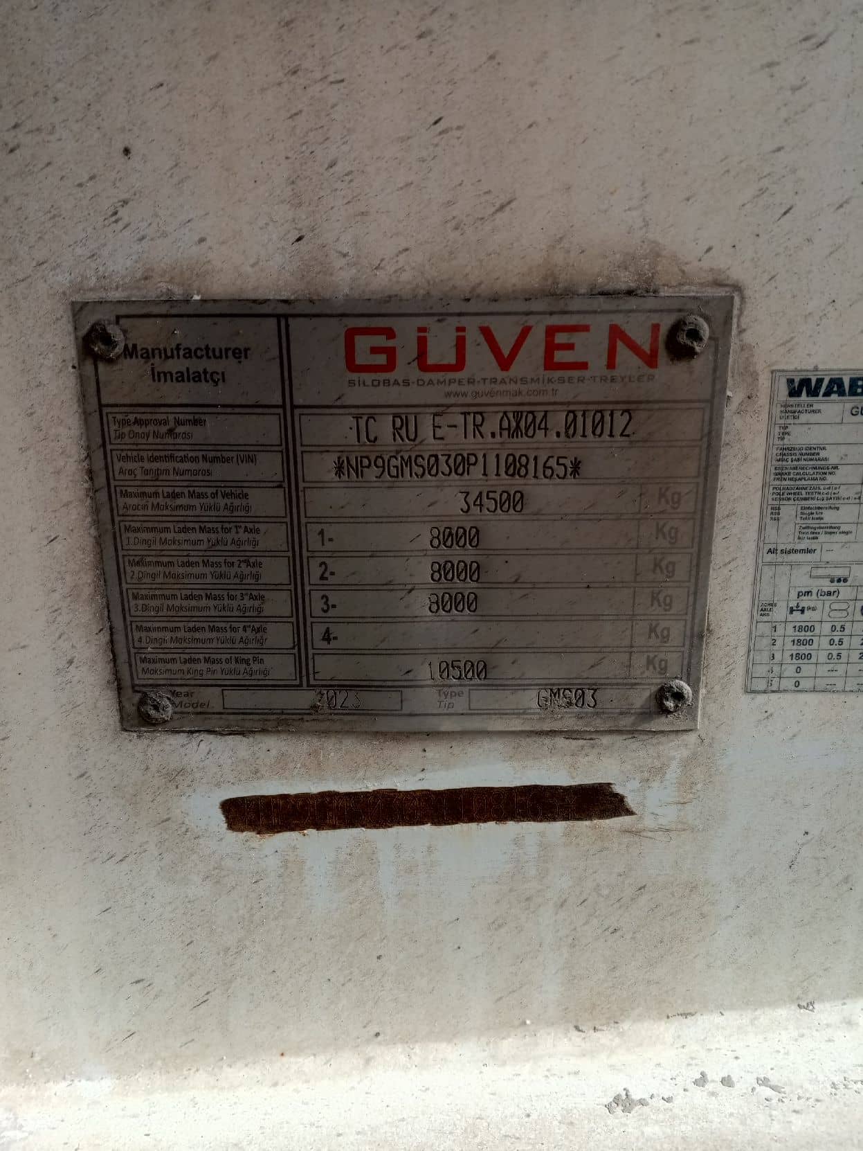 Guven Makina GuteWolf GMS, 2023 года в лизинг