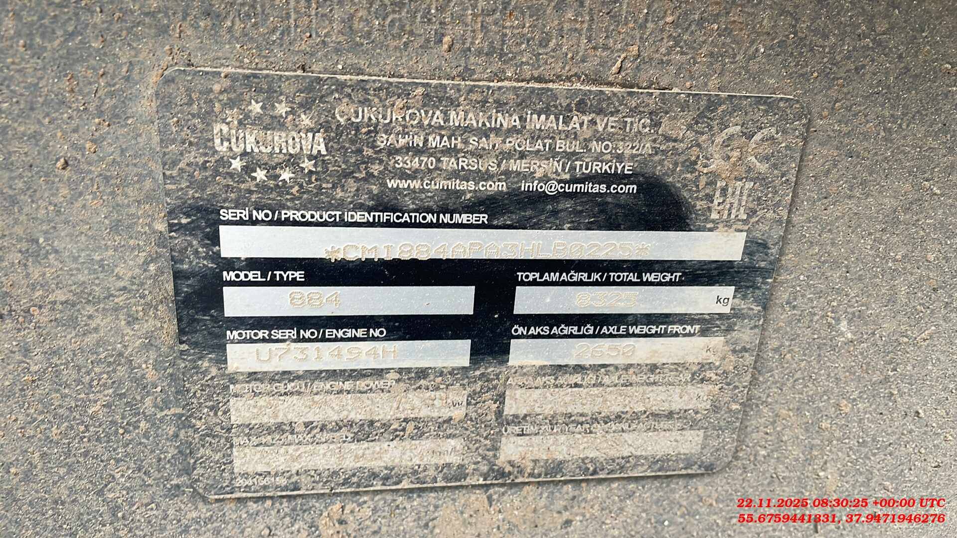 Cukurova 884, 2023 года в лизинг