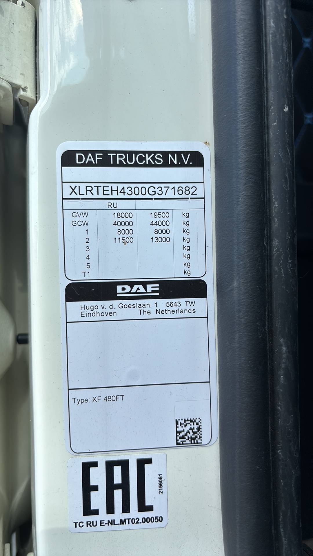 DAF XF 480 FT 4x2 (Space Cab),  774 122 км, 2021 года в лизинг