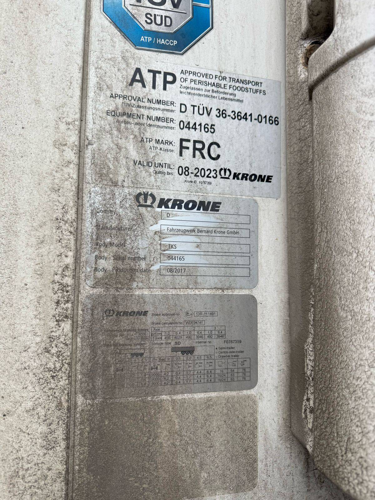 KRONE Рефрижератор SD Лот 000008345
