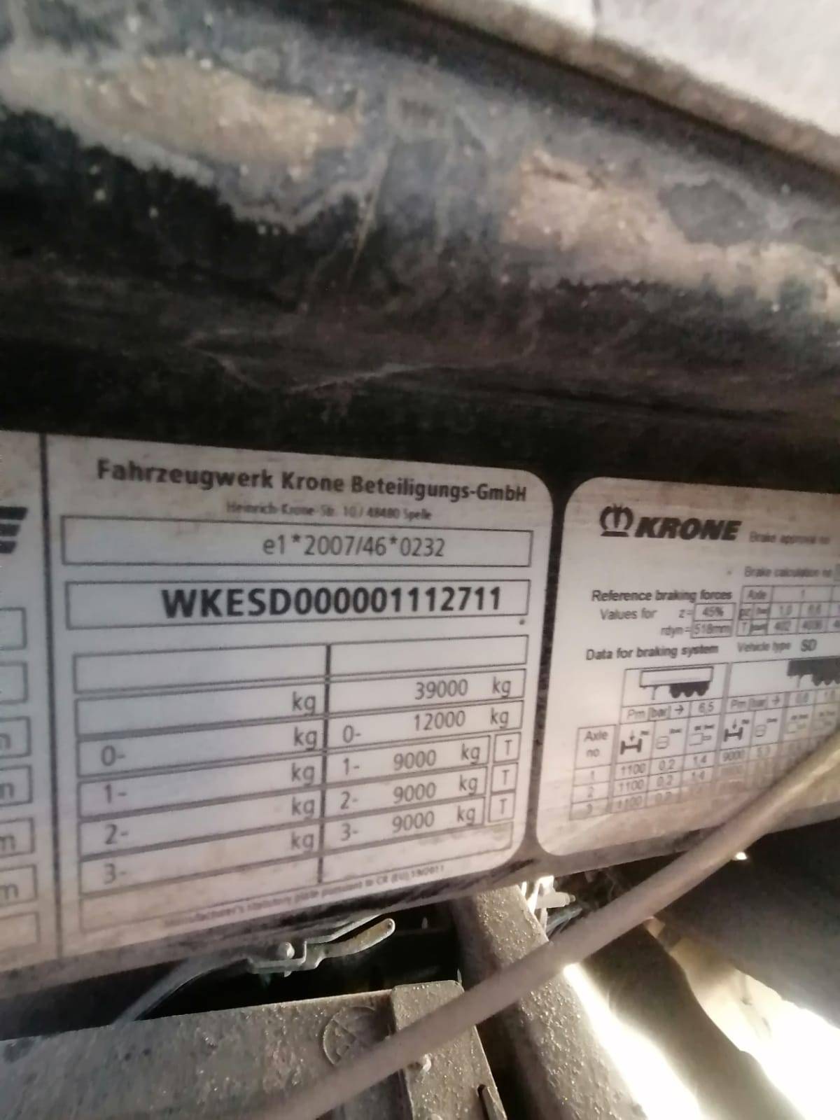 KRONE Шторный SD Лот 000006025